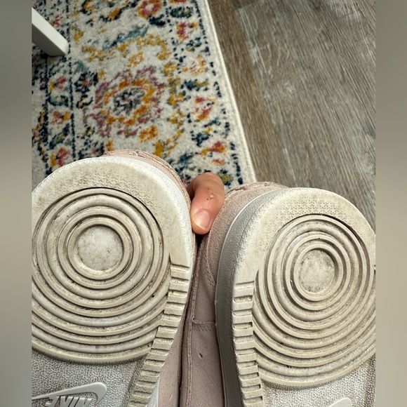 Nike Court Vision AF1 Sneakers Suede Pink Light Pink Casual Wear Size 9.5 - Picture 11 of 16